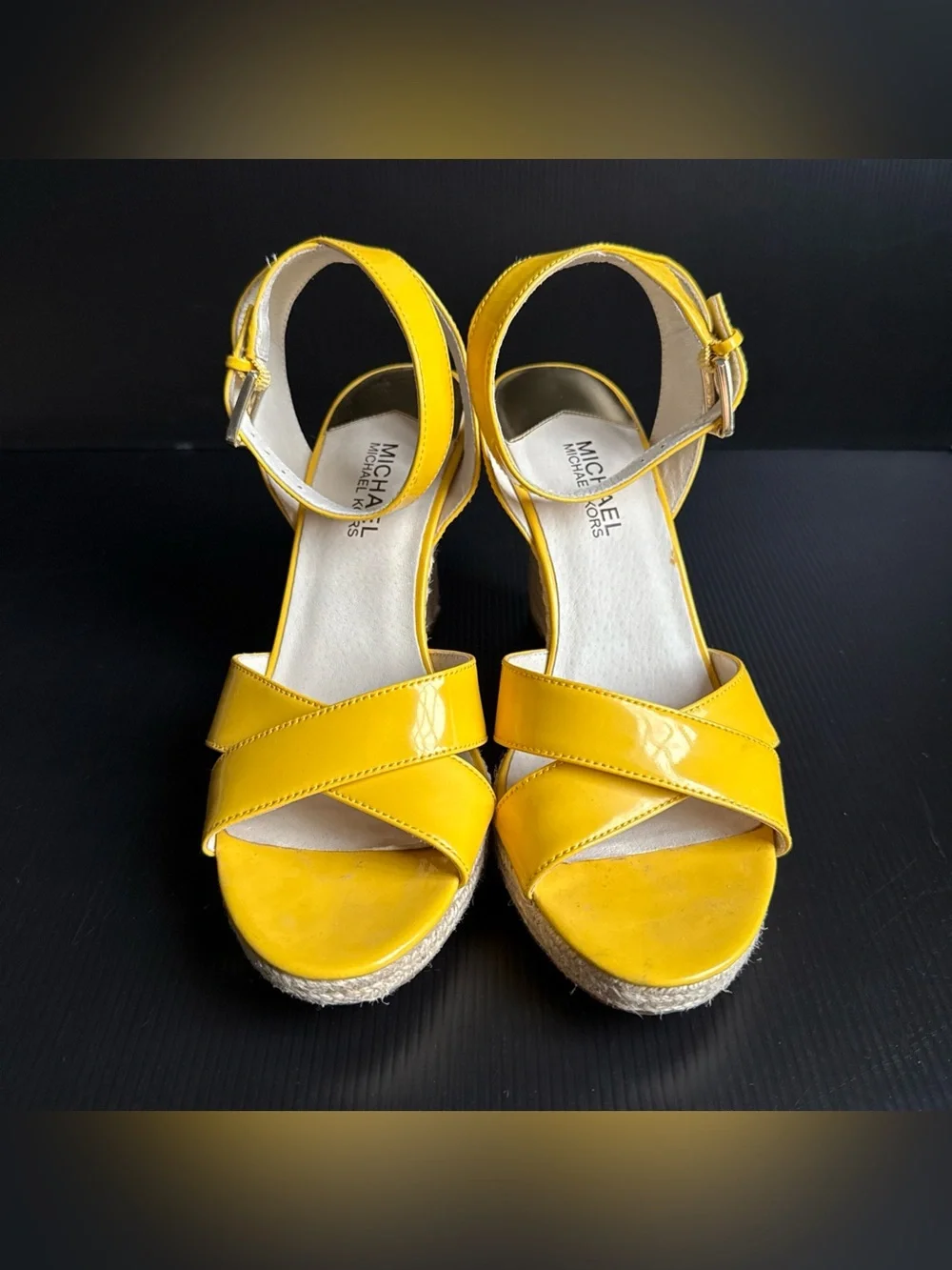 NIB Michael Kors Citrus Kami Ankle Strap Espadrille Sandal Women’s Size 9